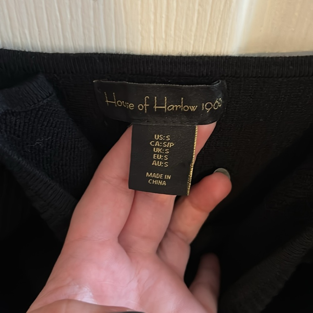 House of Harlow 1960 black knit ribbed tank dress Small - Picture 2 of 2